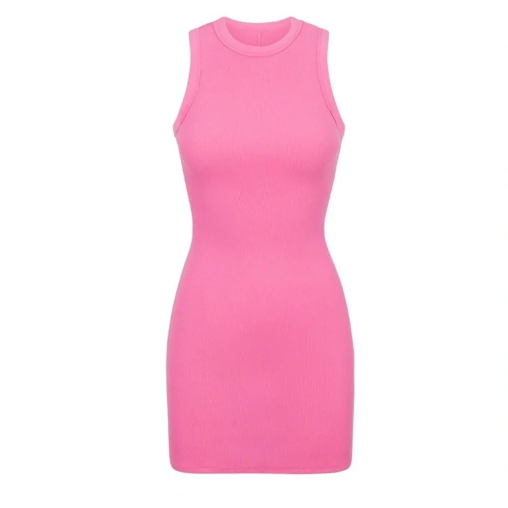 RARE skims sugar pink cotton rib tank dress